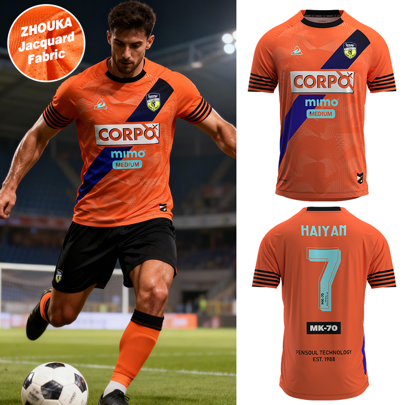 Top Quality Jacquard Soccer Jersey Manufacturer OEM Custom S