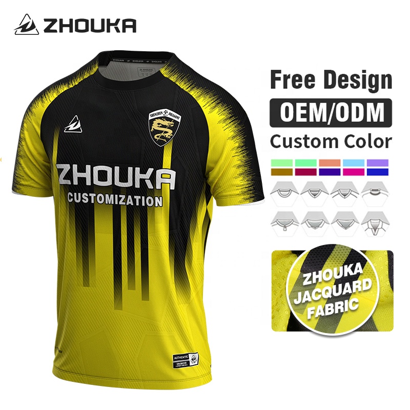 Sublimation Custom Jacquard Soccer Jersey Team Uniform Manuf