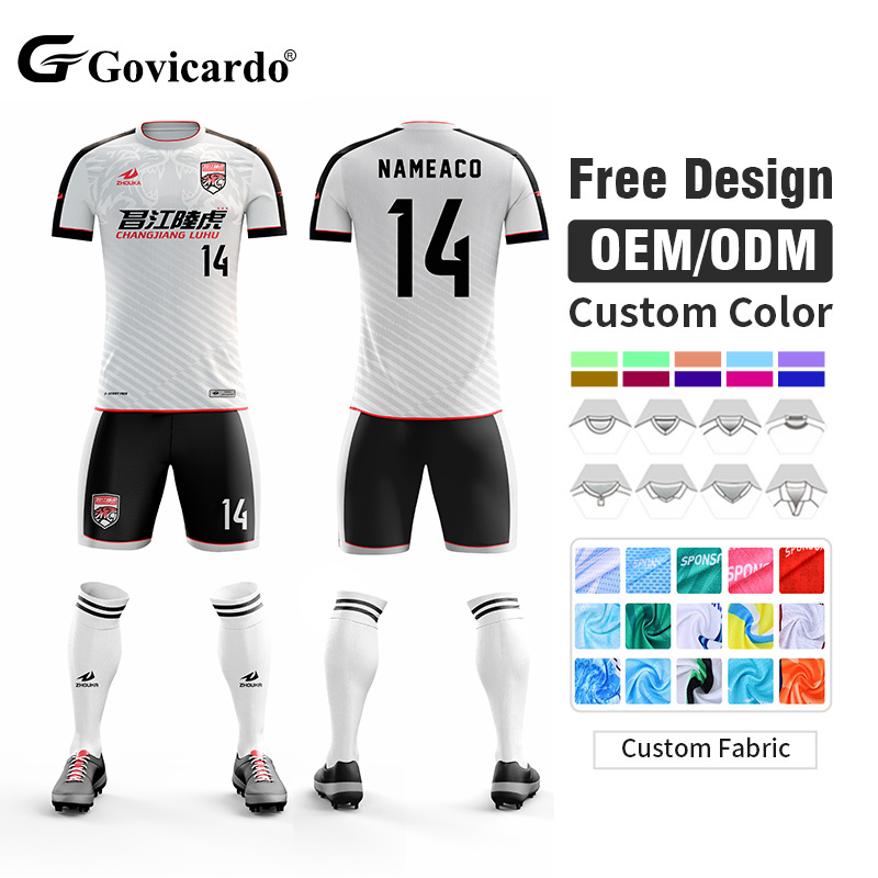 OEM Custom Design Breathable Soccer Jersey Football Uniform 