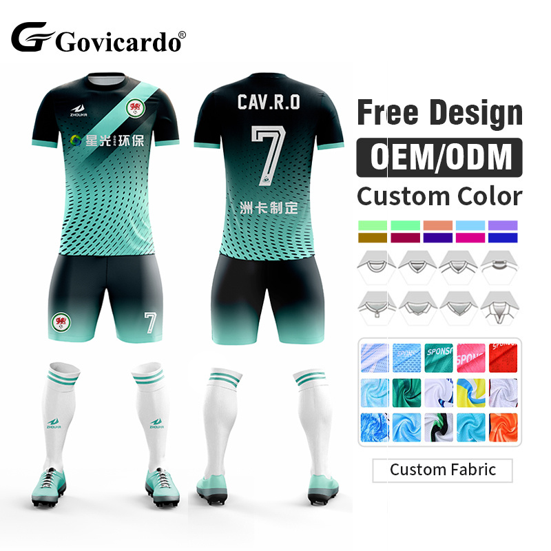 Wholesale Custom Football Jersey Set High Quality Breathable Quick Dry Moisture Wicking Player Version Soccer Jersey Uniform Kit