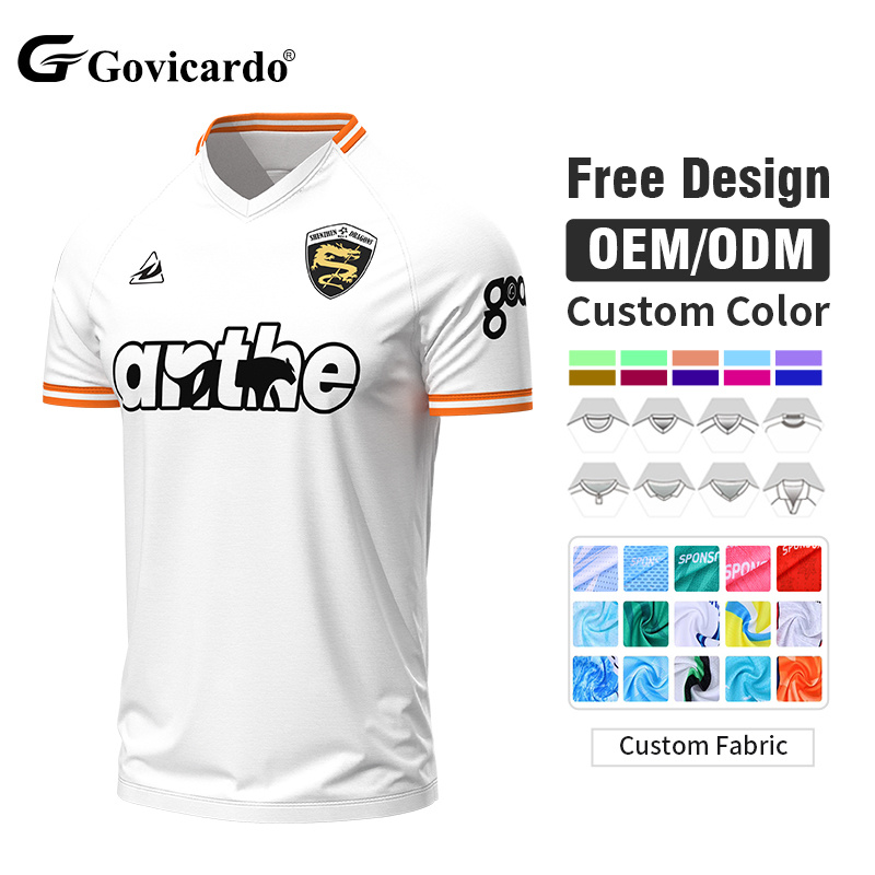 OEM/ODM Soccer Jerseys Factory Custom Team Uniform  Football Shirts & Tops for Men Automated Cutting Free Sample for Bulk Orders