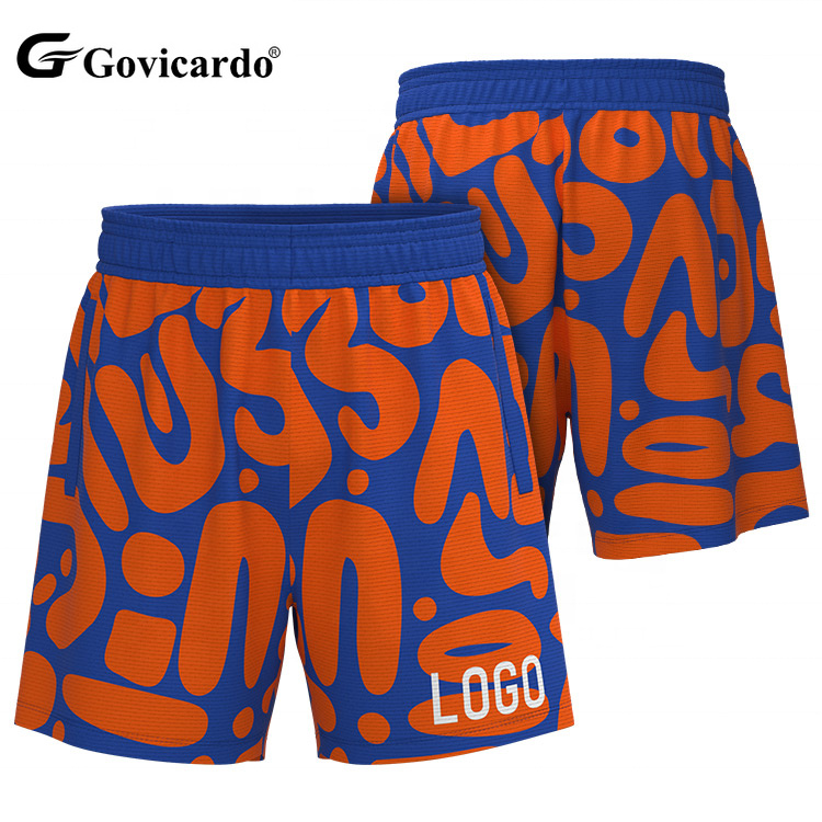 Personalized Custom Fashion Quick Dry Breathable Summer Sports Men Mesh Shorts Sublimation Print Pattern Basketball Mesh Shorts