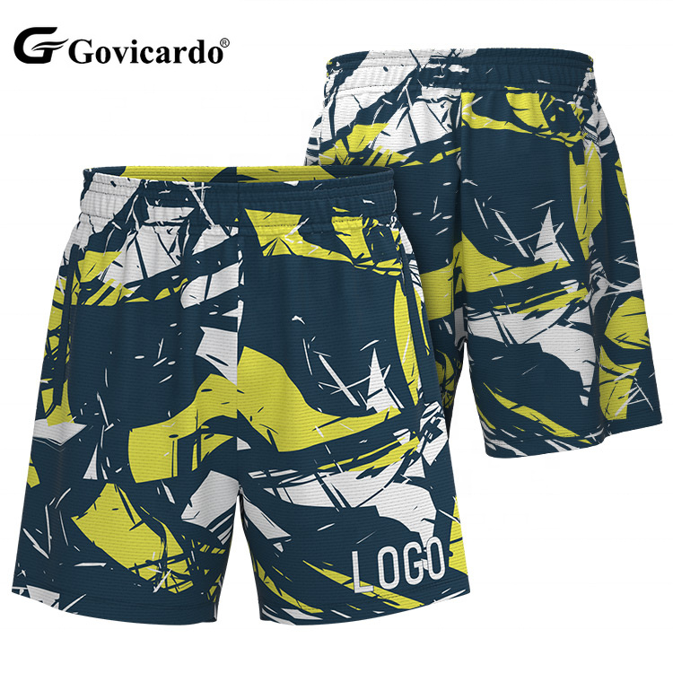 Manufacturer Custom Sublimation Print Graffiti Graphic Mesh Shorts With Pockets Polyester 5 Inch Men Basketball Mesh Shorts