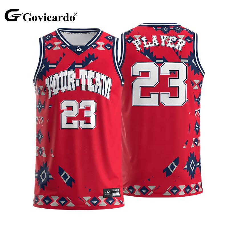 Custom Plain Red Youth Basketball Jersey Tops Sublimation Te