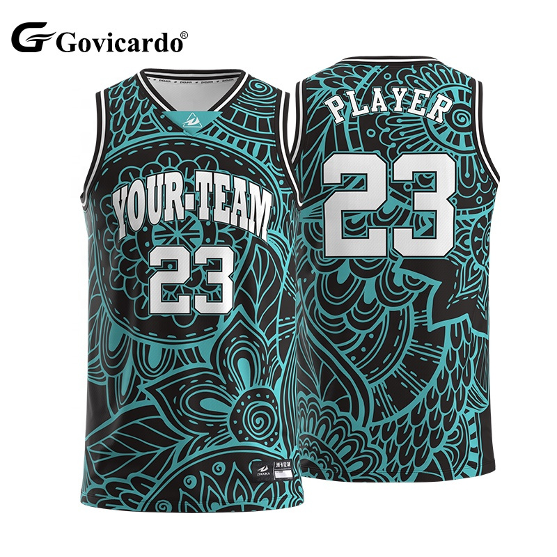 Custom Design Best Quality Sublimated Basketball Jersey Tops Embroidery Mesh Basketball Singlet Uniforms Team Wear for Men Youth