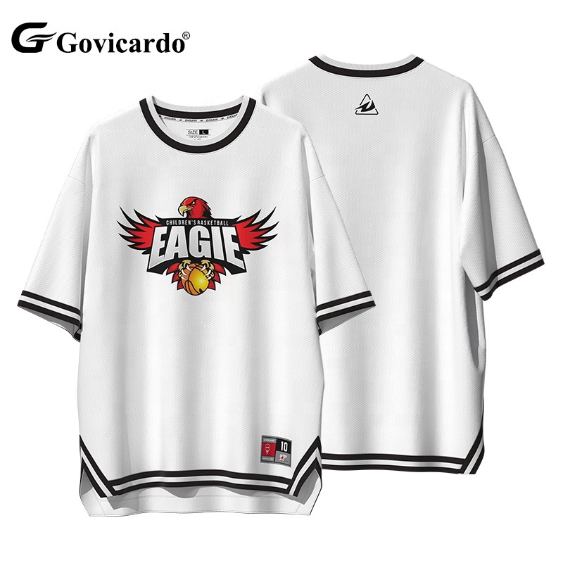 Custom Design Polyester Streetwear Blank Boxy Jersey Shirts Embroidery Logo Sublimation Men Basketball Sports Jersey Shirt