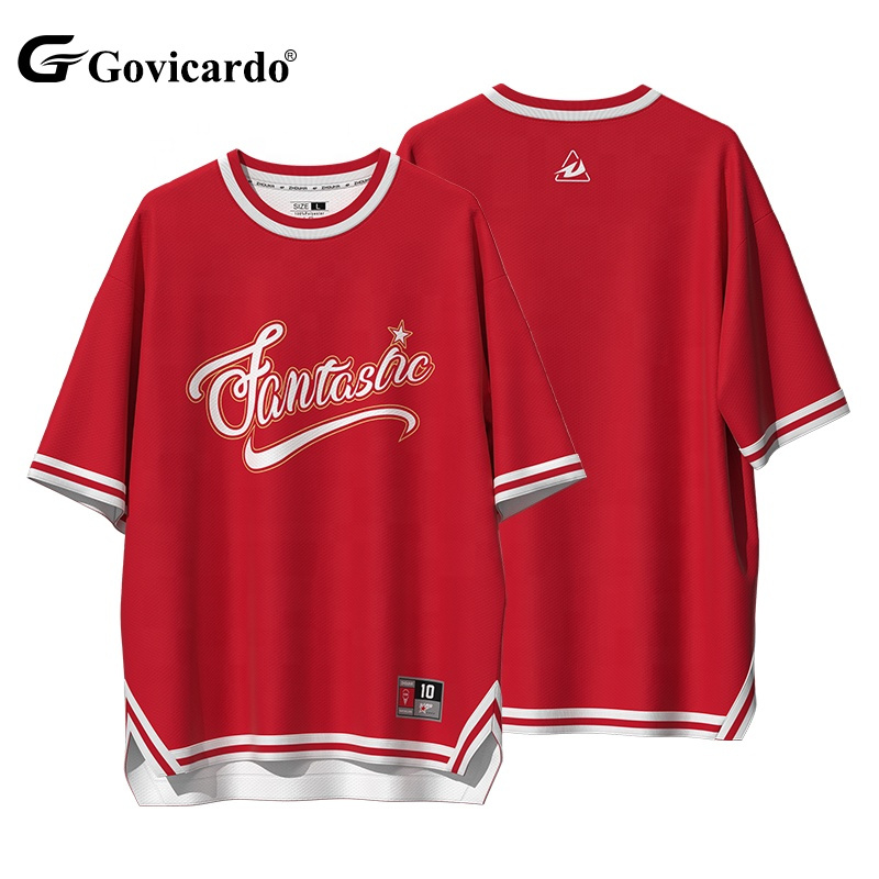 Custom Designed Men's Oversized Mesh Boxy Jersey Shirt Breathable Polyester Sublimation Print Embroidered Logo Blank Basketball