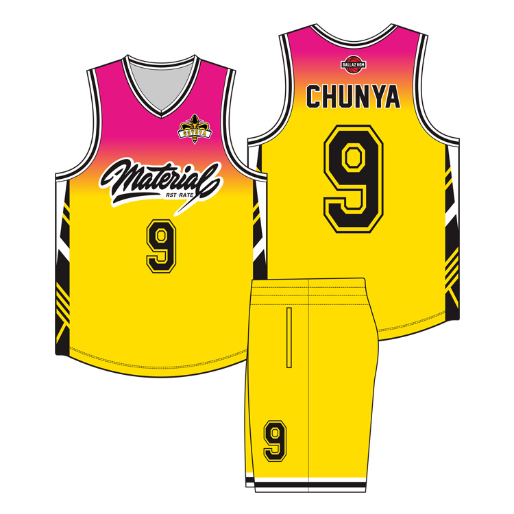 Wholesale Blank Custom Mens High Quality Basketball Jersey Uniform Sublimation Design Color Yellow Basketball Wear