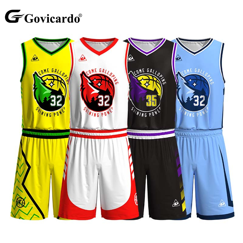 Custom Sublimation Reversible Basketball Jersey Set Quick Dr