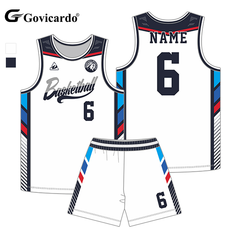 Custom Basketball Jersey with Name & Number Pattern Embroidered Logo-China Sportswear Manufacturer Plus Size Set