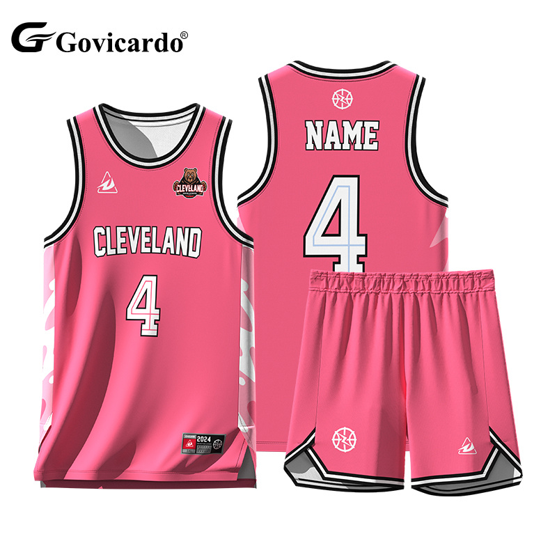 Custom Sportswear Sublimation Printed Basketball Wear Team Uniform Design Quick Dry Reversible Men's Basketball Jersey Set