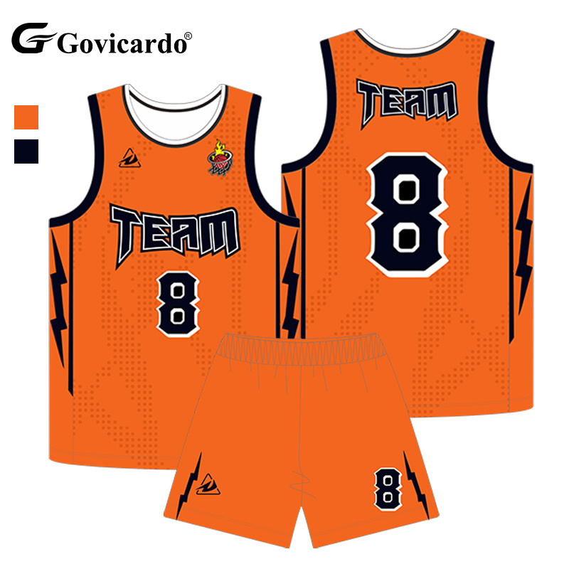 High Quality Breathable Reversible Basketball Sports Jersey Custom Team Logo and Number Wholesale Blank Basketball Uniforms Set