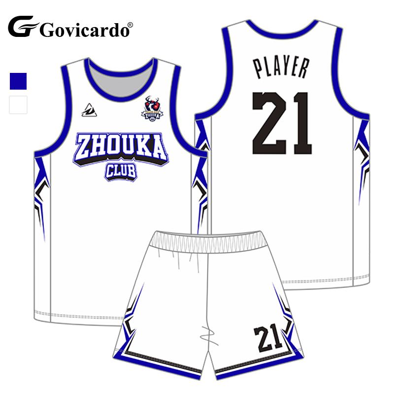 Wholesale Custom High Quality 100% Polyester Sublimation Basketball Jersey Set Reversible Uniform Logo Plus Size Basketball Wear