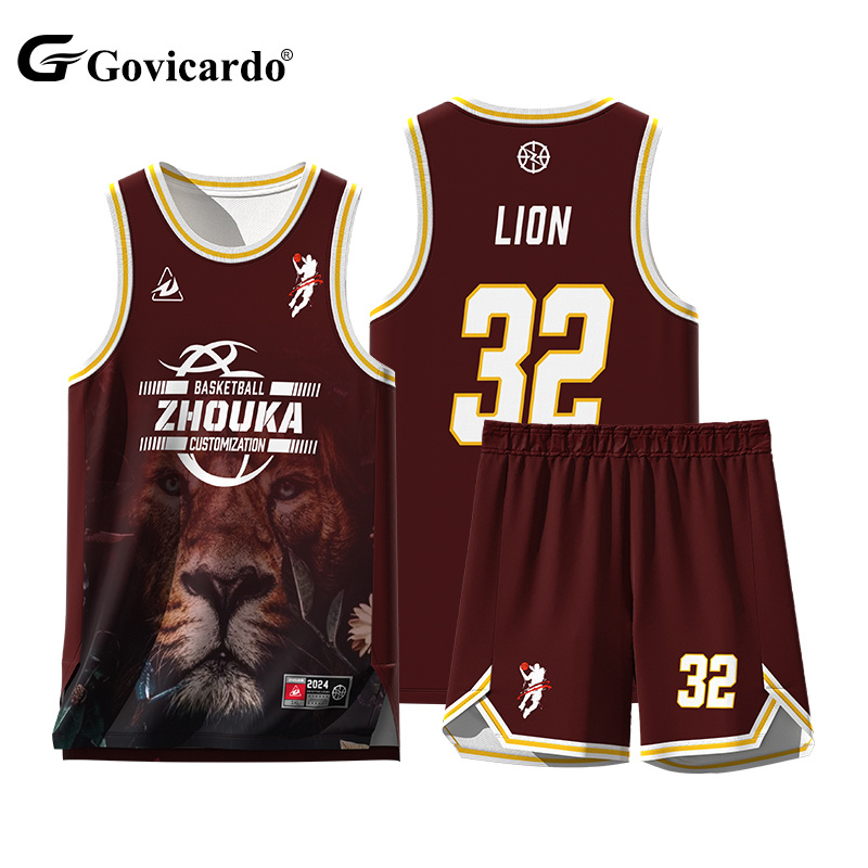 Custom 100% Polyester Reversible Sublimated Adult Basketball