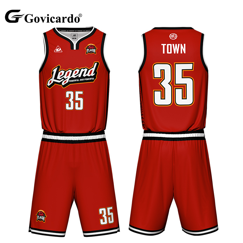 Custom High Quality Embroidered Basketball Jersey Set Breathable Mesh Basketball T-Shirt Sublimation Uniform