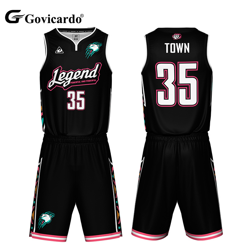 Custom Men's Professional Basketball Jersey Set Breathable Automatic Cutting Comfortable Wear for Basketball Players