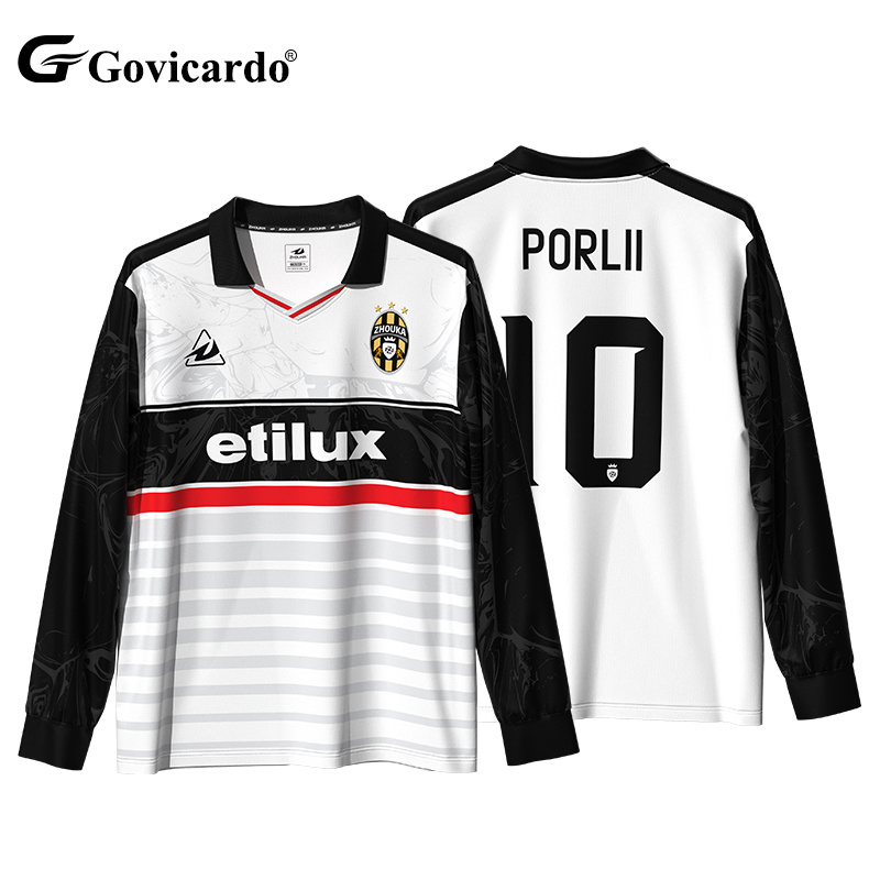 Custom Oversized Long Sleeve Vintage Soccer Jersey Streetwea