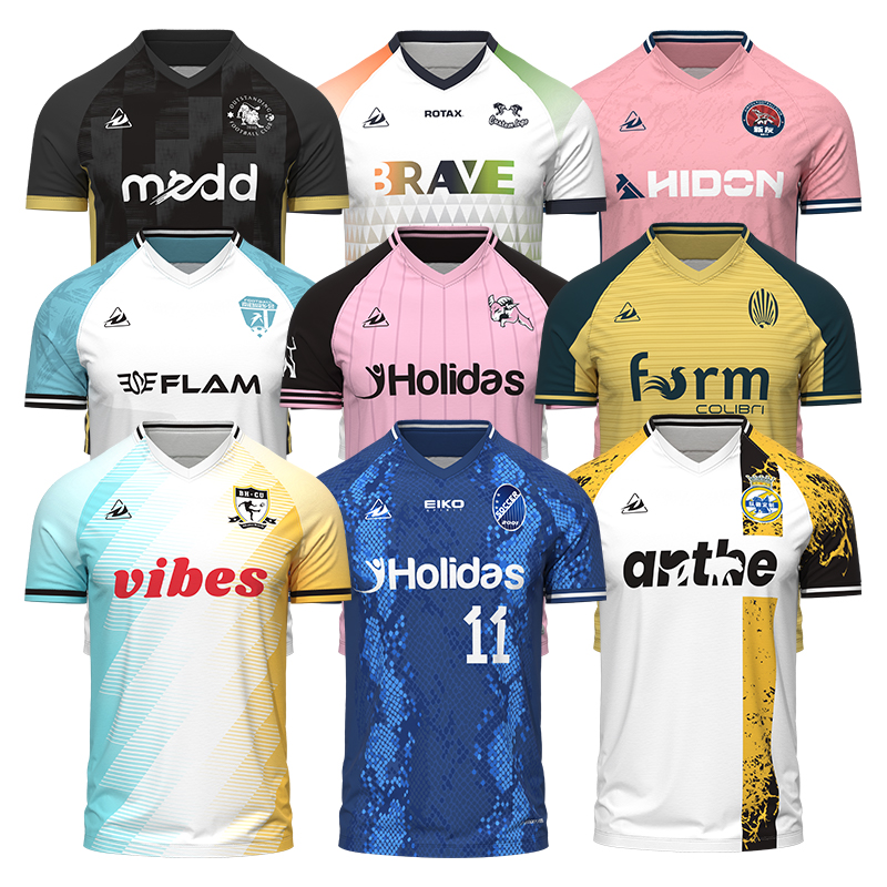 Wholesale Custom Digital Print V-Neck Soccer Jersey Breathab