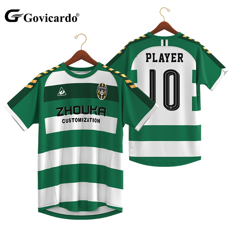 2024 Custom Men's Retro Classic Soccer Wear Breathable Polyester Football Uniform Sublimation Jersey Shirt Loose OEM Service