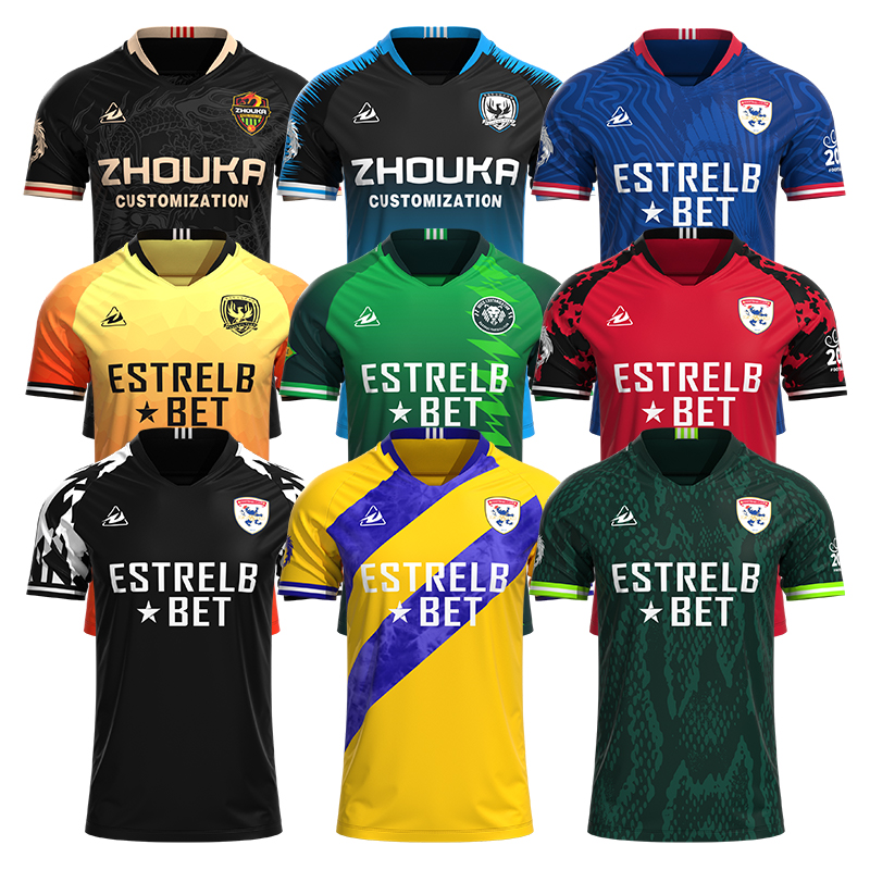 OEM Custom Jacquard Fabric Soccer Jersey Shirt High Quality 
