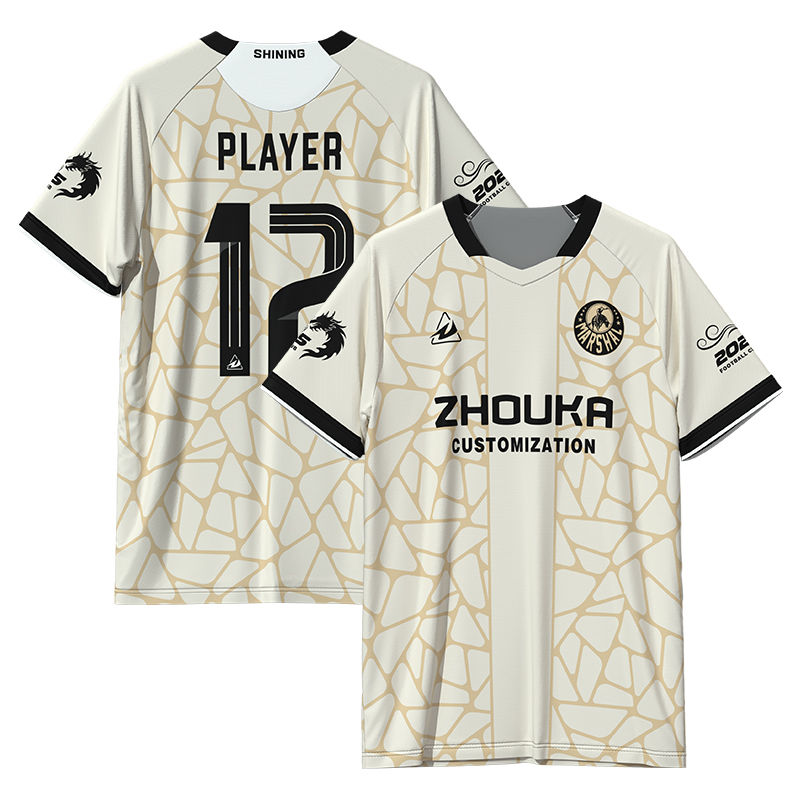 High Quality Retro Jacquard Embroidered Soccer Jersey for Men Wholesale Custom Automated Cutting Football Uniform Shirt