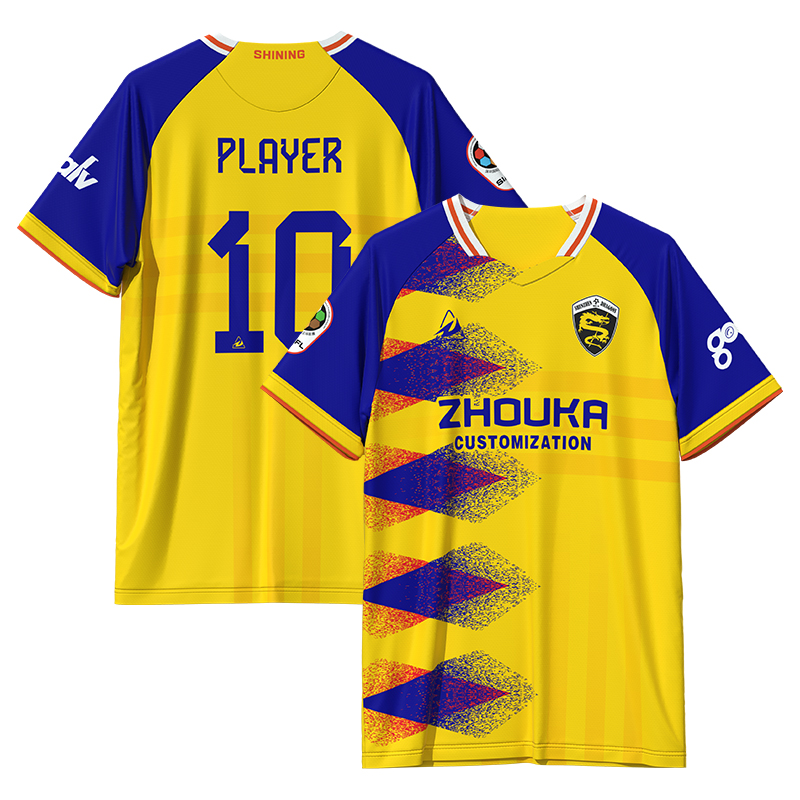 Custom Jacquard  Breathable Retro Soccer Jersey Design Color