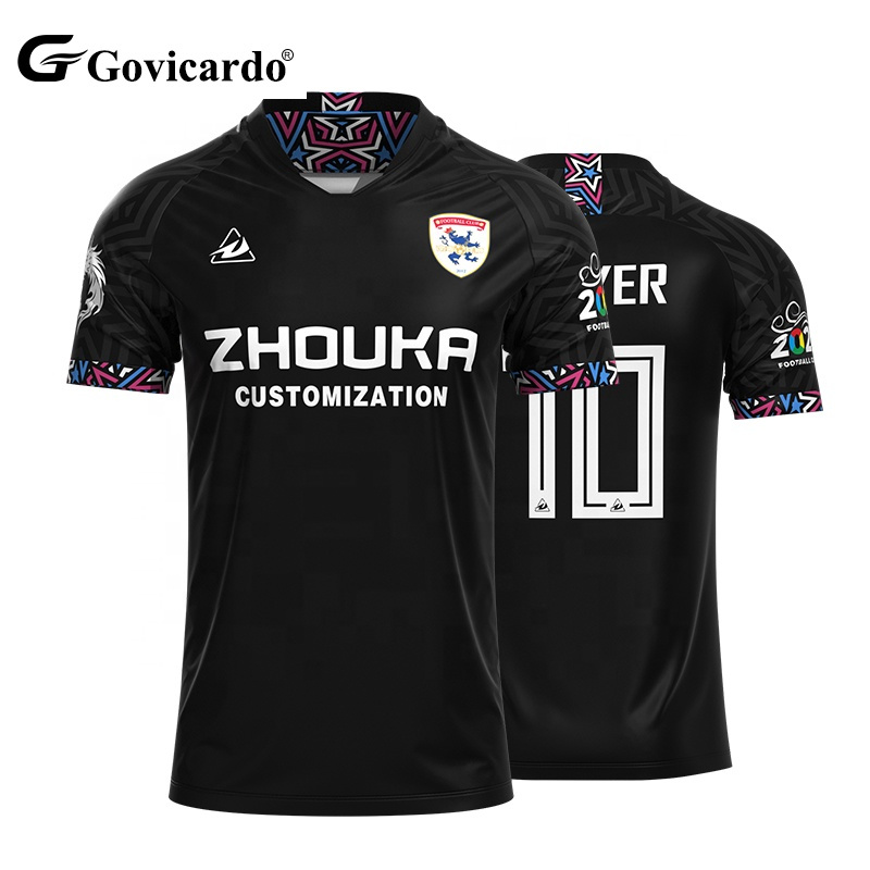 High Quality Jacquard Fabric Soccer Wear Sweat-Absorbent Foo