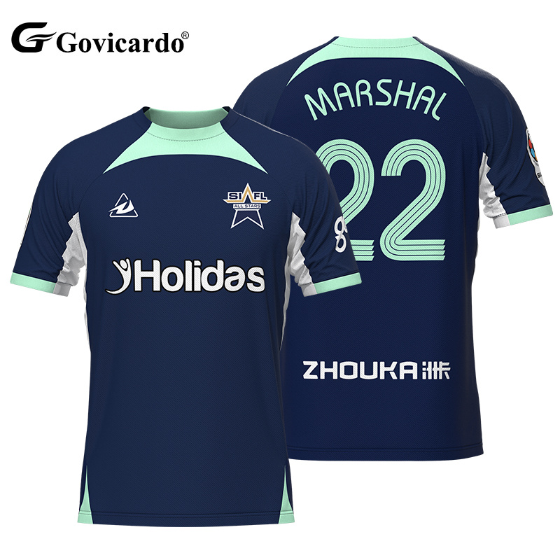 OEM Custom High Quality Soccer Jersey Premium Jacquard Fabri