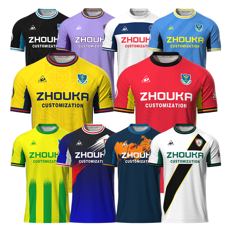 Top Quality Jacquard Fabric Sublimation Soccer Jersey Shirt