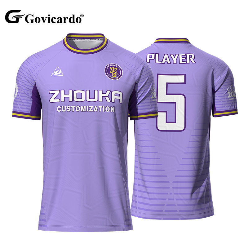 Custom Jacquard Fabric Soccer Shirts Breathable Quick Dry So