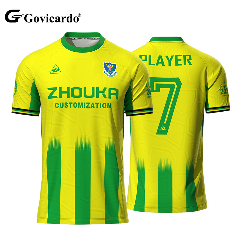 Wholesale High Quality Jacquard Fabric Soccer Jerseys Footba