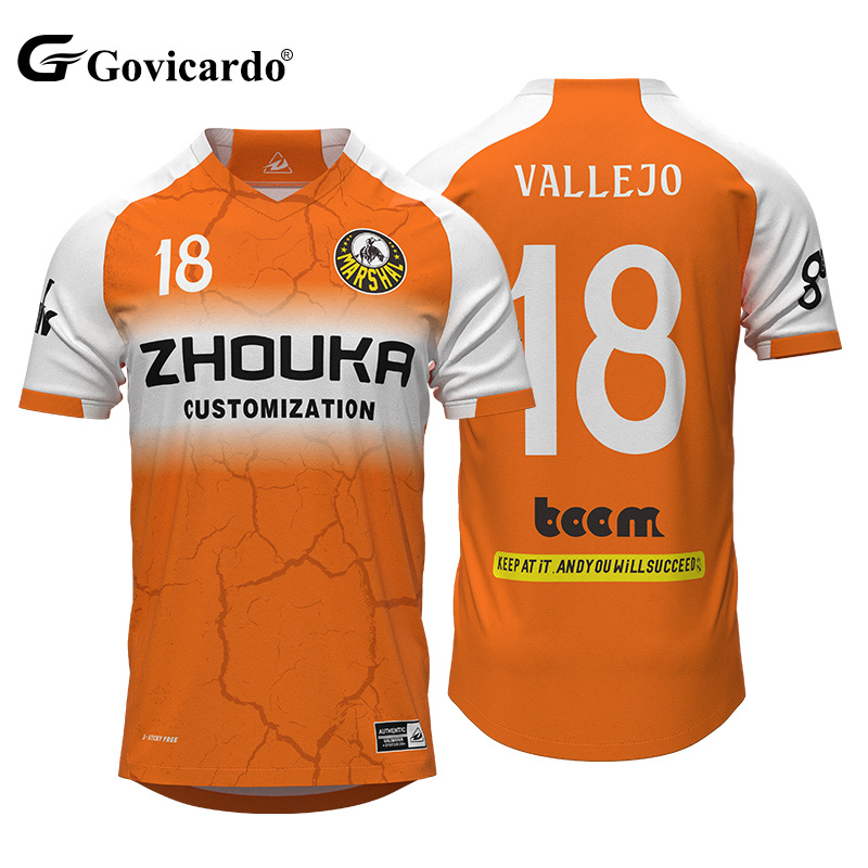 Custom Designed Jacquard Fabric Player Version Soccer Jersey
