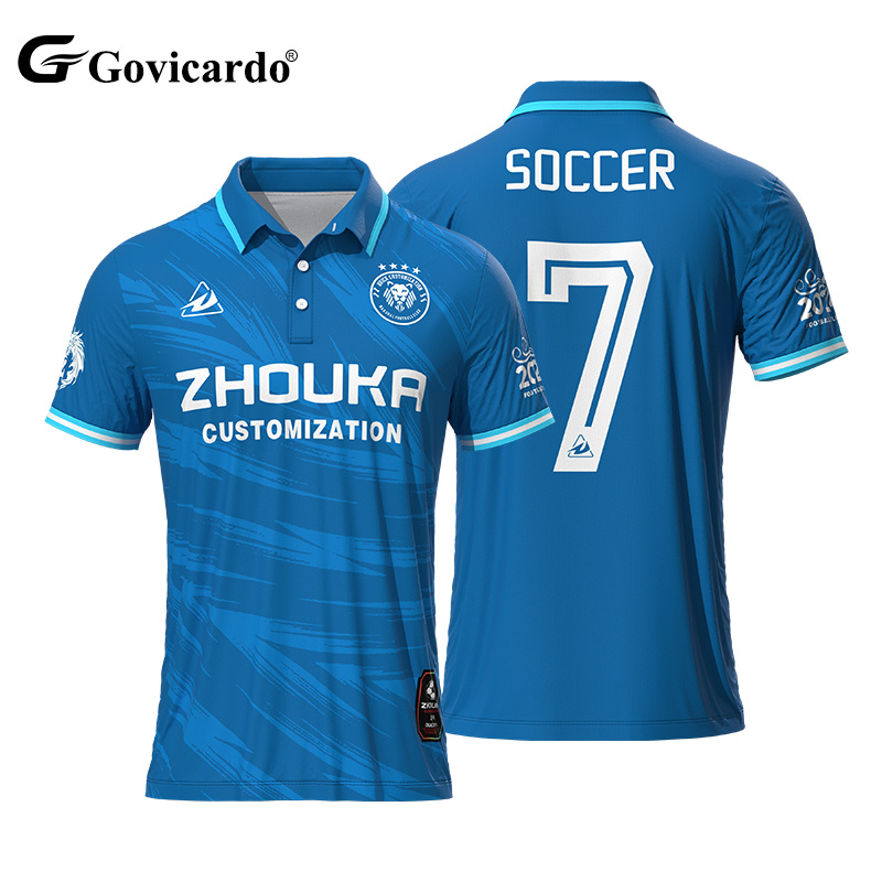 Supplier Custom Design Printed Pattern Logo Polo Men Footbal
