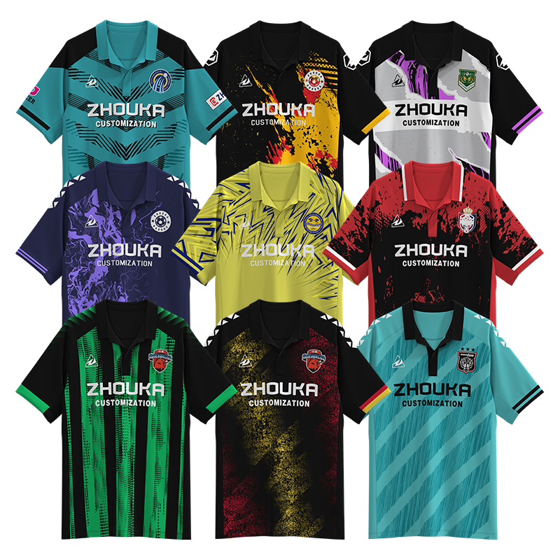 Wholesale Custom Men's Retro Soccer POLO Jerseys Breathable 