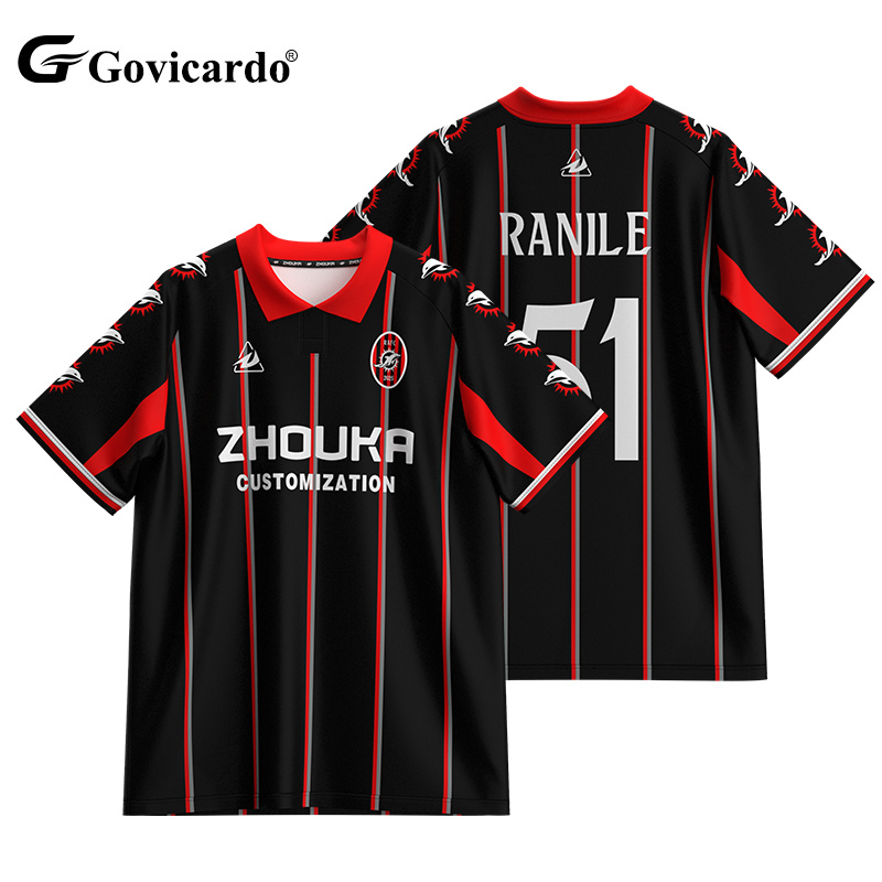 OEM Custom Retro Soccer Jersey Polo Shirts for Men Breathabl