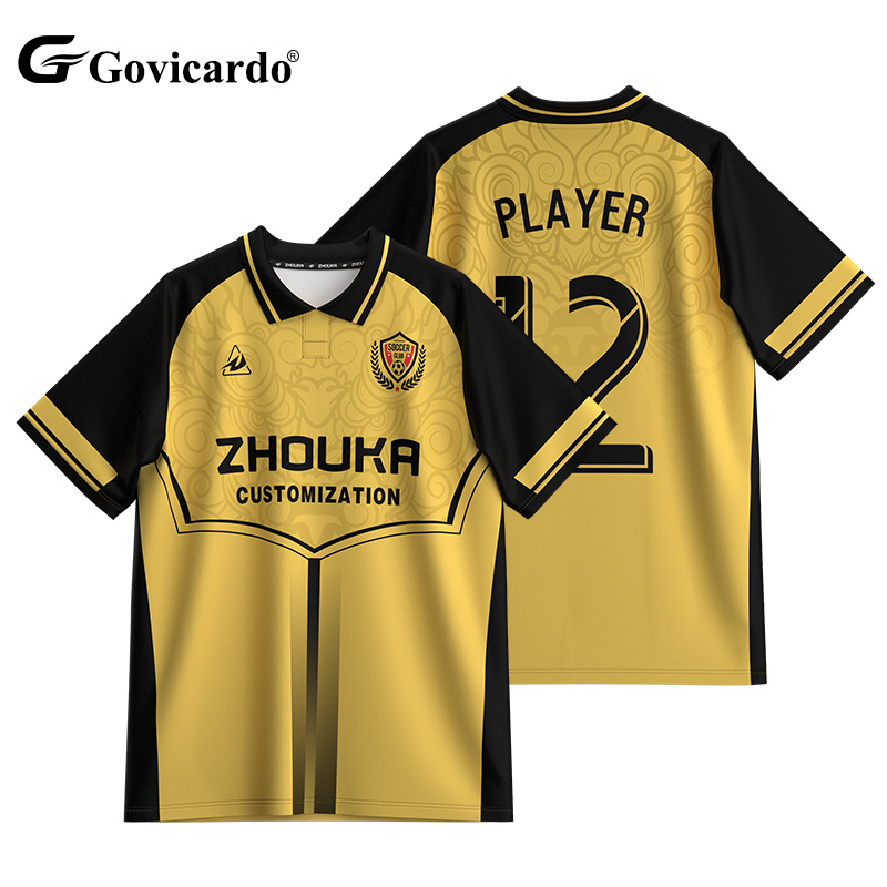 Wholesale Quick Dry Soccer Polo Jersey OEM Custom Polyester Sublimation Blank Team Soccer Shirt Maillot De Foot