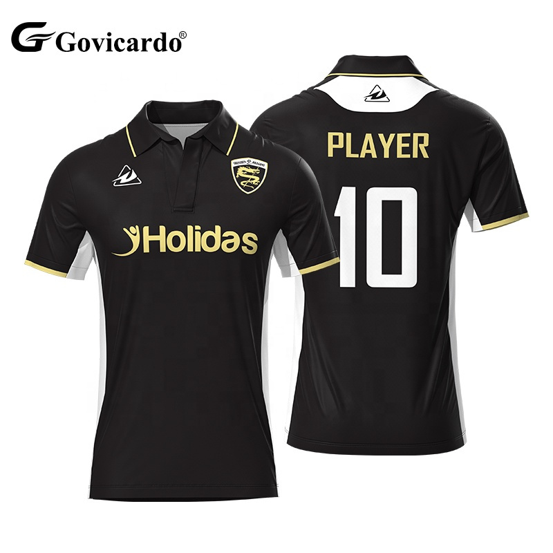 Customizable Men's Soccer Jersey Breathable Casual Football Shirt with Digital Logo Pattern Factory OEM Service