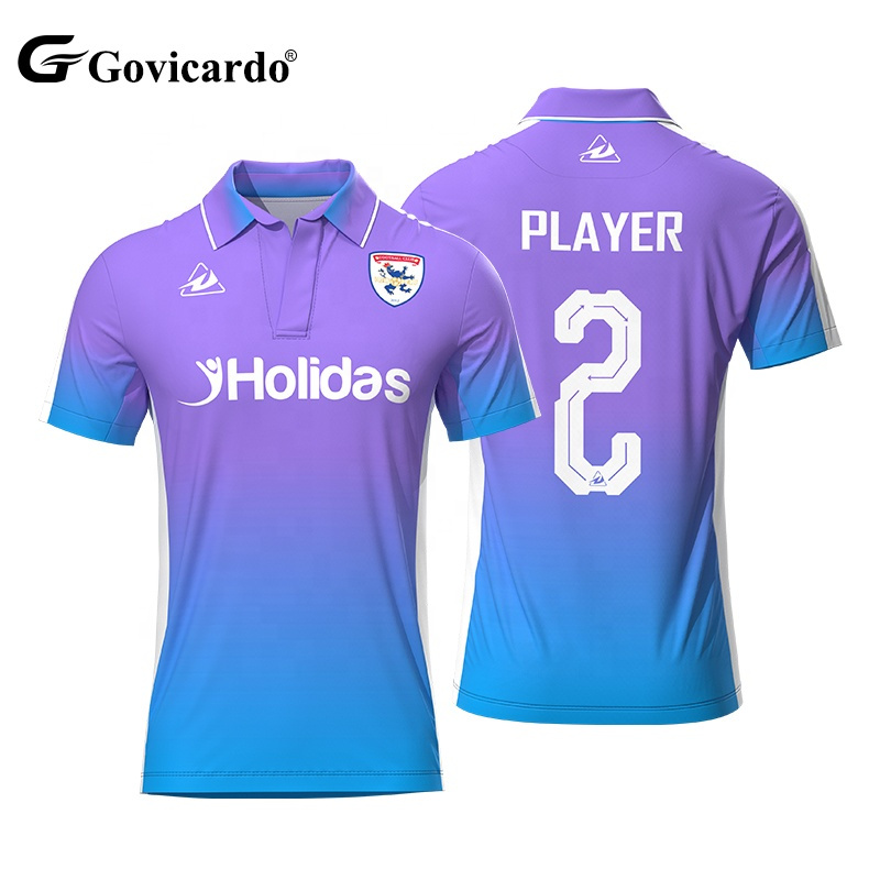 OEM Custom Sublimated Polyester Men's Soccer Jersey Breathable Sport Casual Football Shirt with Digital Printing Logo