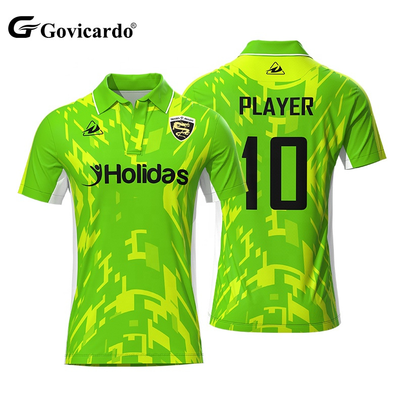OEM Custom Youth Team Digital Printing Logo Adult Polo Football Shirt Casual Breathable Sublimation Men Soccer Jersey Uniform