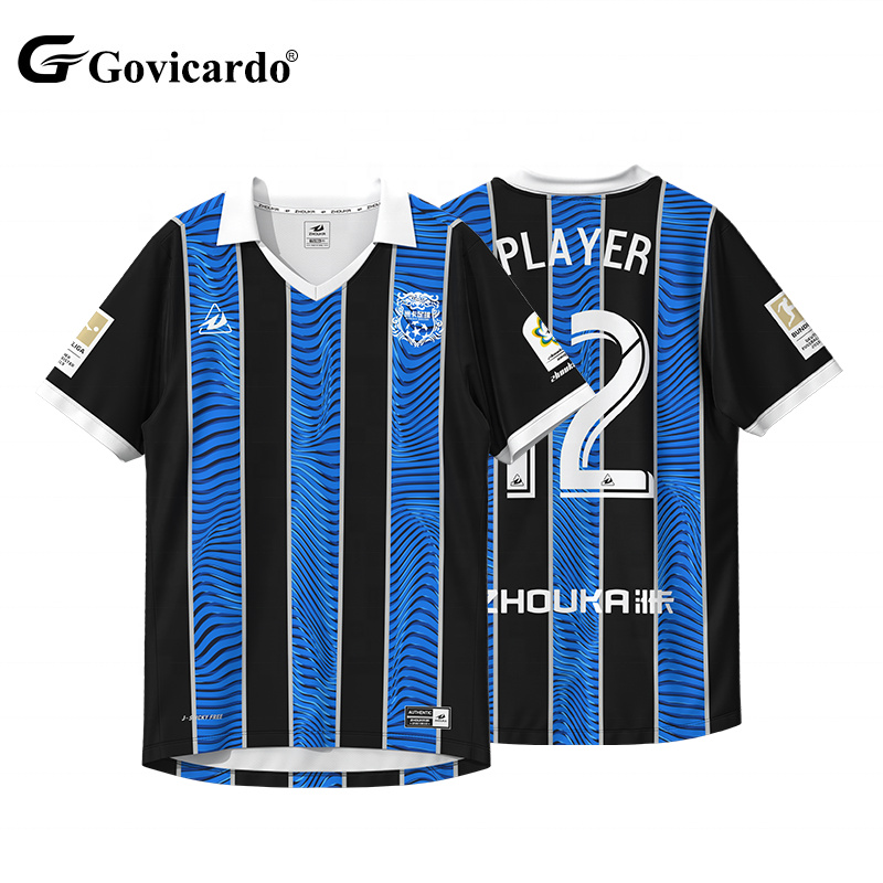 Custom Retro Soccer Jersey Shirt Polyester Stripe Design Vin