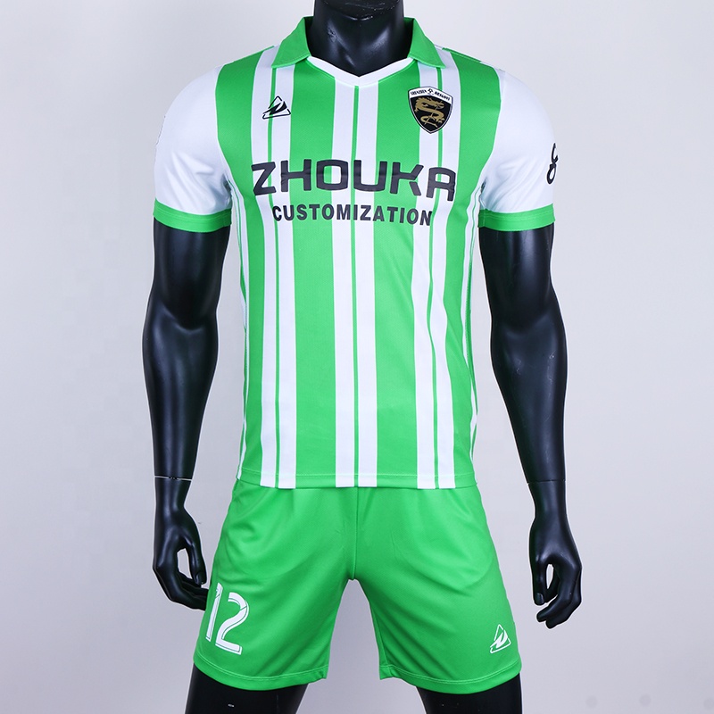Custom Quick Dry Men's Soccer Wear 100% Polyester Retro Shir
