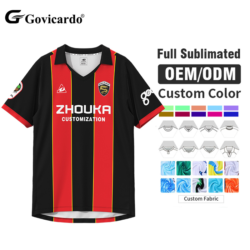 Custom Vintage Retro Stripe Design Soccer Jersey Sublimation
