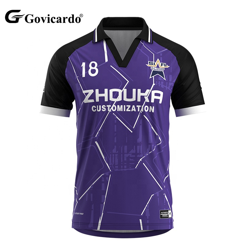 Custom Retro Jacquard Polyester Sublimation Embroidery Polo 