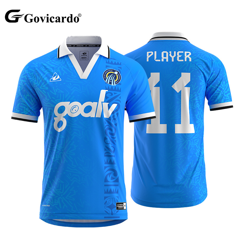 High Quality Retro Soccer Jersey Custom Street Vintage V Collar Football Shirt Quick Dry Breathable Automated Cutting