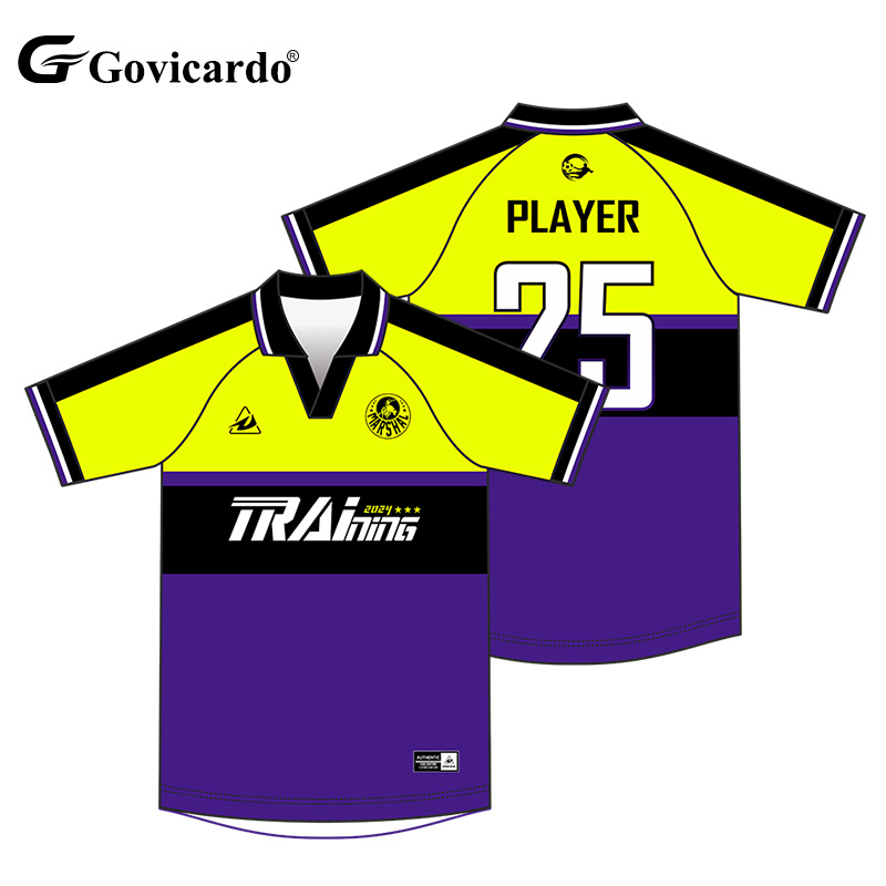 Custom Retro Soccer Jersey Shiny Jacquard Fabric Breathable 