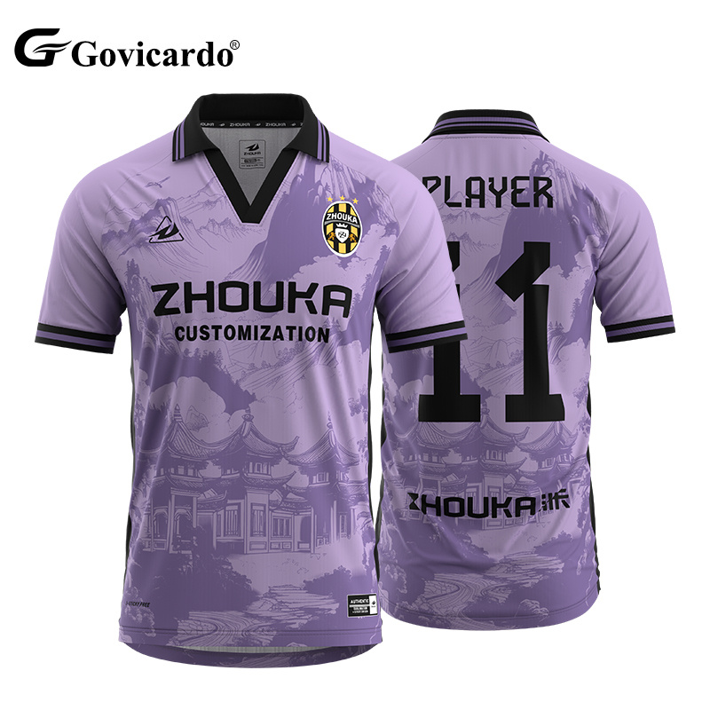 OEM Wholesale Custom Retro Collar Soccer Jersey Customized S