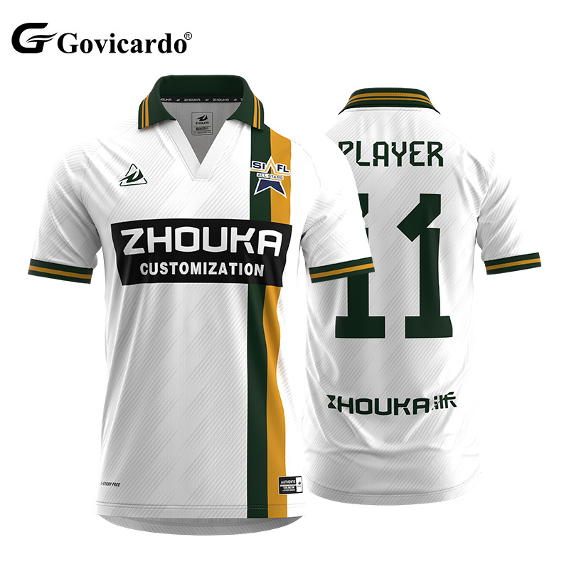 Custom Retro Stripe Soccer Jersey Breathable Football T-shir