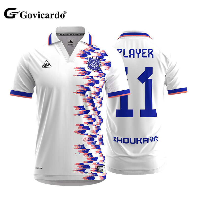 Custom Soccer Jersey Breathable V-neck Polo Shirt New Design