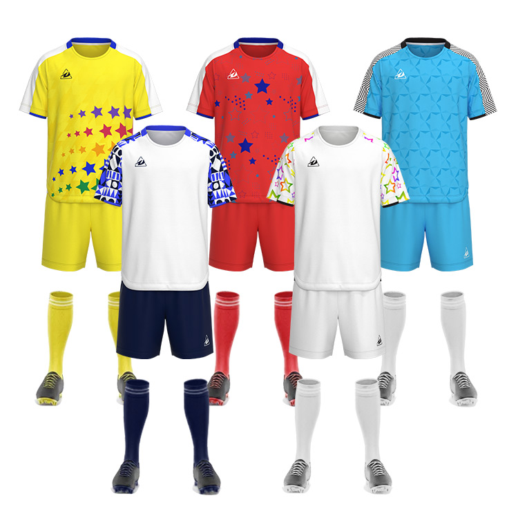 Govicardo Custom logo and Number Soccer Uniforms Youth Football Jersey Sets for Kid