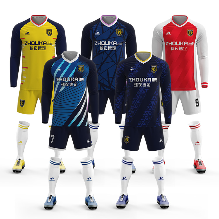 Man Long Sleve Football Uniform Regular Wear Soccer Sport Jersey Shirt New Latesy in 2023